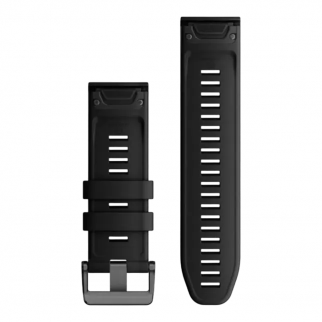 Ремінець QuickFit 26 мм, Black чорний силіконовий