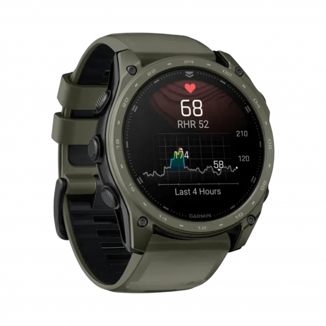 Смарт-годинник Garmin Tactix 8 51 мм AMOLED, Cerakote Coating З балістичним калькулятором Applied Ballistics Ultralight, з покриттям Olive Drab хакі Cerakote