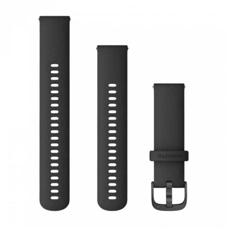 Ремінець Quick Release 22 мм, Black чорний, Slate застібка, силіконовий