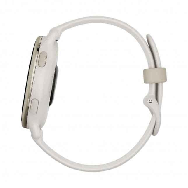 Смарт-годинник Garmin Vivoactive 5 Cream Gold Aluminum Bezel з корпусом кольору слонова кістка Ivory та силіконовим ремінцем
