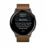 Смарт-годинник Garmin Venu 4 45 мм Slate з Black чорним силіконовим та Brown коричневим шкіряним ремінцями