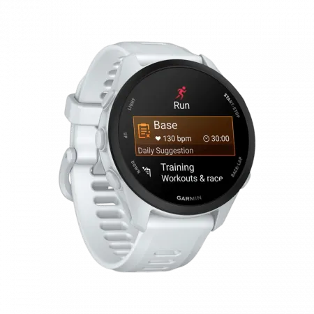 Смарт-годинник Garmin Forerunner 70 Whitestone з білим силіконовим ремінцем