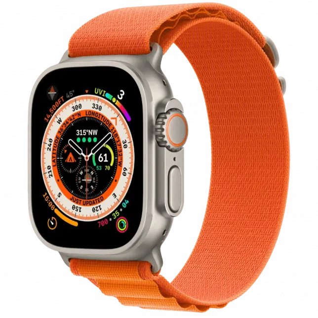 б/у Apple Watch Ultra GPS + LTE 49mm Titanium Case with Orange Alpine Loop Large
