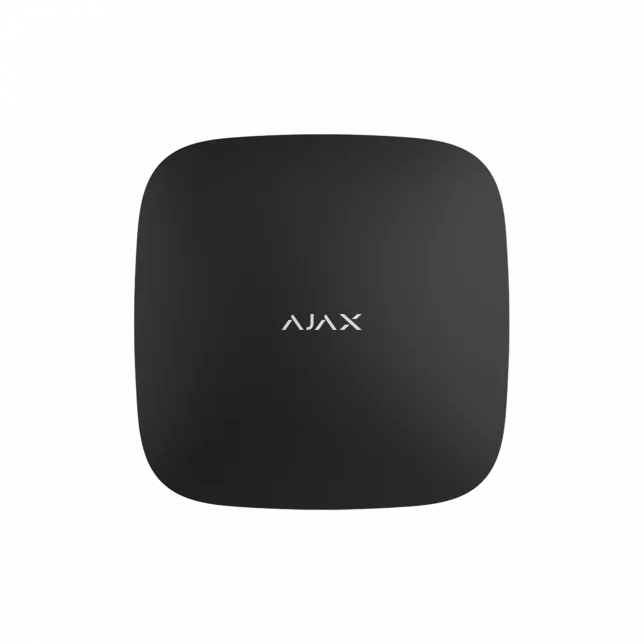 Інтелектуальна охоронна централь Ajax Hub 2, модуль 4G, ethernet, jeweller, бездротова, чорний