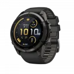 Смарт-годинник Garmin Fenix 9 Pro - inReach, 51мм Carbon Gray DLC Titanium з Black/Pebble Grey чорним/темно-сірим силіконовим ремінцем