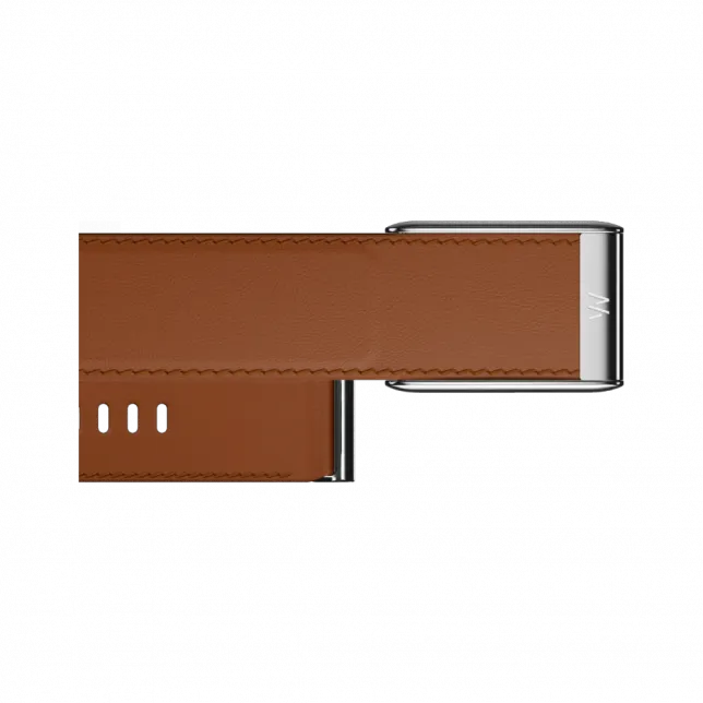 Ремінець Whoop LeatherLuxe Straight Band для Whoop 5.0 Chestnut/Cream with Titanium (L/XL)