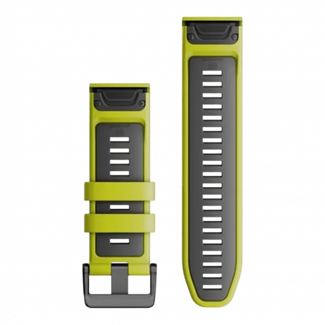 Ремінець QuickFit 26 мм, Electric Lime/Graphite жовтий силіконовий 