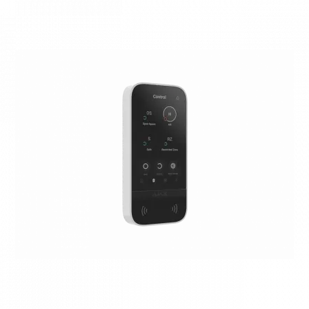 Клавіатура з сенсорним дисплеєм Ajax KeyPad TouchScreen, jeweller, бездротовий, білий