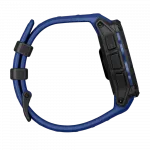 Смарт-годинник Garmin Instinct 3 45 мм, AMOLED Black чорний з Bolt Blue/Black синім/чорним силіконовим ремінцем