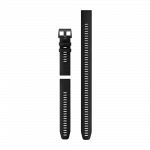  Ремінець QuickFit 22 мм, Black чорний силіконовий (комплект з трьох частин)