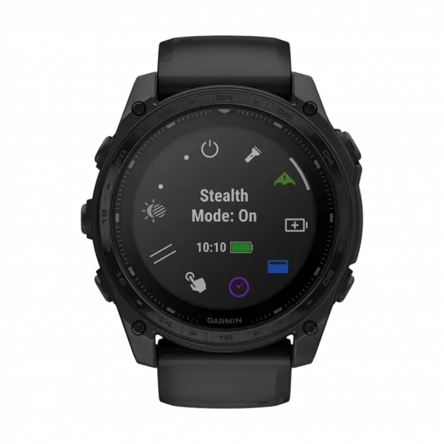 Смарт-годинник Garmin Tactix 8 51 мм Solar, Elite З сонячною підзарядкою та балістичним калькулятором Applied Ballistics Elite