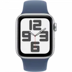 Apple Watch SE 2 GPS 44mm Silver Aluminium Case with Denim Sport Band (M/L)