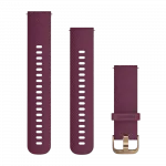 Ремінець Quick Release 20 мм, Berry, Rose Gold застібка бордовий силіконовий