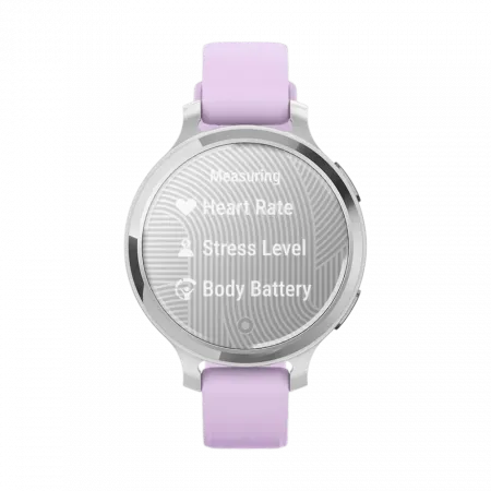 Смарт-годинник Garmin Lily 2 Active Silver з Purple Jasmine бузковим силіконовим ремінцем