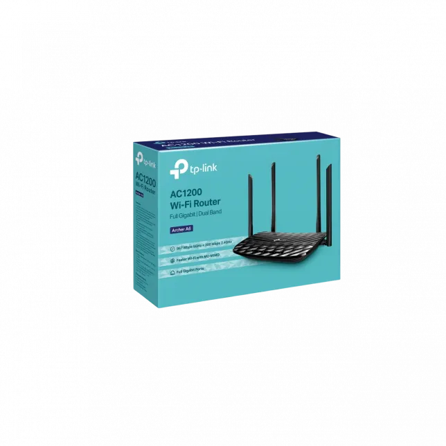 Маршрутизатор TP-LINK ARCHER A6 AC1200, 4xGE LAN, 1xGE WAN, MESH