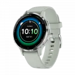 Смарт-годинник Garmin Venu 3S Silver Stainless Steel Bezel з Sage Gray сіро-зеленим корпусом та силіконовим ремінцем