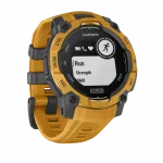Смарт-годинник Garmin Instinct 3 45 мм, Solar Sunburst помаранчевий з Sunburst/Grey помаранчевим/сірим силіконовим ремінцем