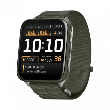 Смарт-годинник Garmin Venu X1 Moss хакі з титановим корпусом та Moss хакі нейлоновим ремінцем ComfortFit