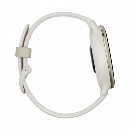 Смарт-годинник Garmin Vivoactive 5 Cream Gold Aluminum Bezel з корпусом кольору слонова кістка Ivory та силіконовим ремінцем