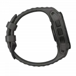 Смарт-годинник Garmin Instinct E 40 мм Black чорний з Charcoal коричневим силіконовим ремінцем