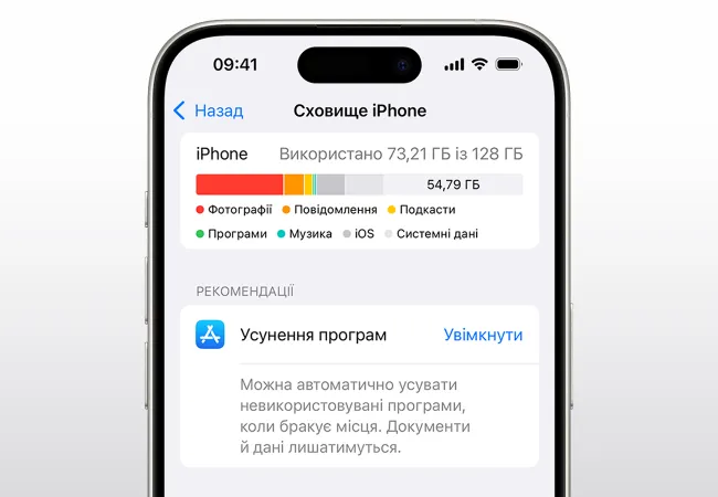 Як звільнити пам’ять на iPhone без видалення фото