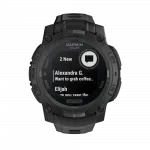 Смарт-годинник Garmin Instinct 3 45 мм, Solar, Tactical Edition Black чорний з чорним силіконовим ремінцем