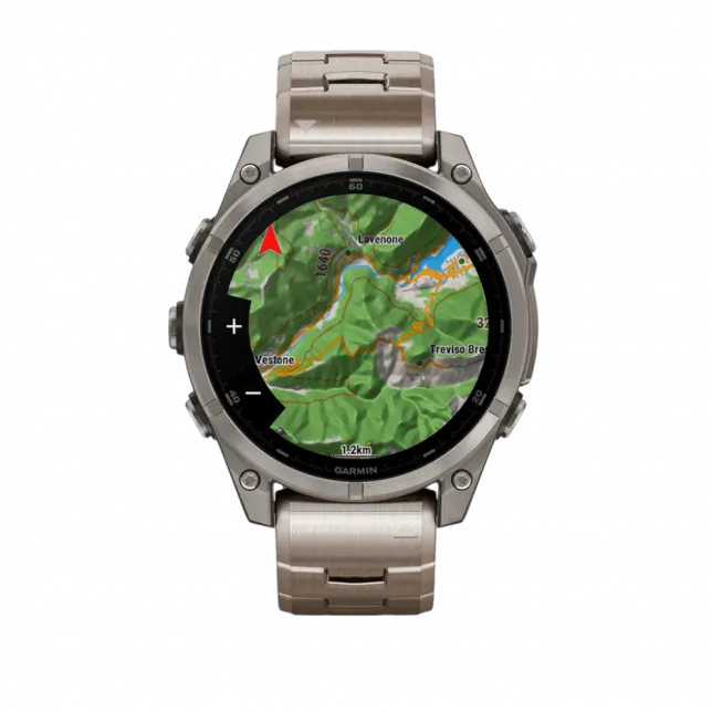 Смарт-годинник Garmin Fenix 8 47мм, AMOLED Sapphire, Titanium з титановим браслетом