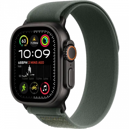 б/у Apple Watch Ultra 2 GPS + LTE 49mm Black Titanium Case with Green Trail Loop - M/L