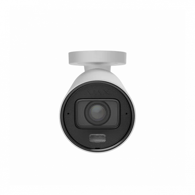 IP-камера дротова Ajax BulletCam HLVF 5 MP White, 2.8–12 мм, PoE, True WDR, IP67, ІЧ 60 м, LED 40 м, аудіо, кут огляду 31° до 111°, вулична, біла, 126277.217.WH1