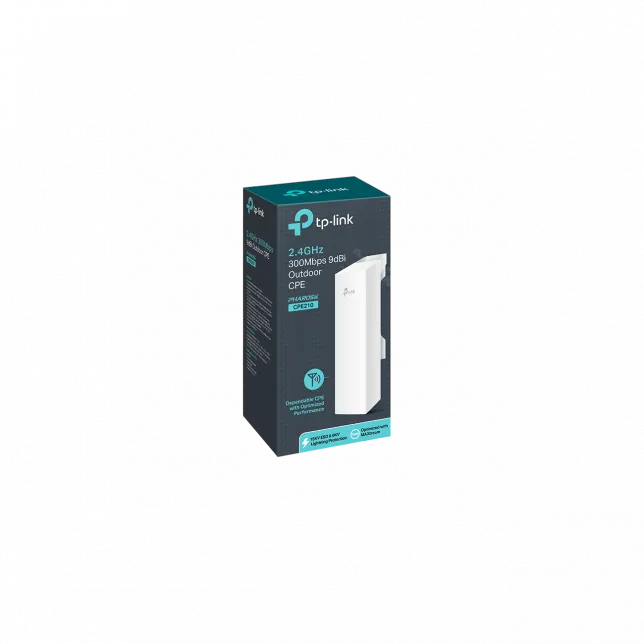 Точка доступу TP-LINK CPE210 N300 2xFE passive PoE зовн.