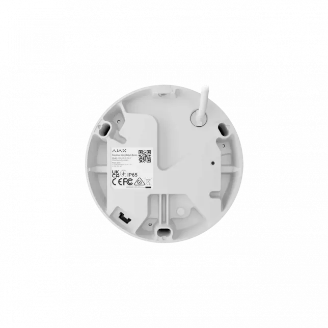 IP-Камера дротова Ajax TurretCam, 8мп, 2.8мм, Poe, True WDR, IP 65, ІЧ 35м, аудіо, кут огляду 100° до 110°, купольна, біла