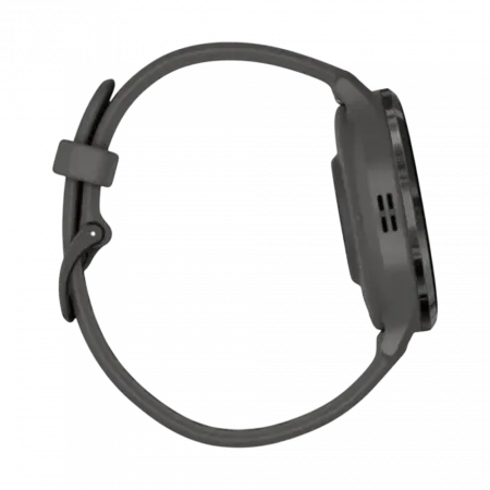 Смарт-годинник Garmin Venu 3S Slate Stainless Steel Bezel з Pebble Gray темно-сірим корпусом та силіконовим ремінцем