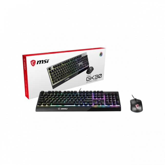 Комплект клавіатура та миша MSI Vigor GK30 COMBO UA USB, EN/UKR/RU, RGB, чорний