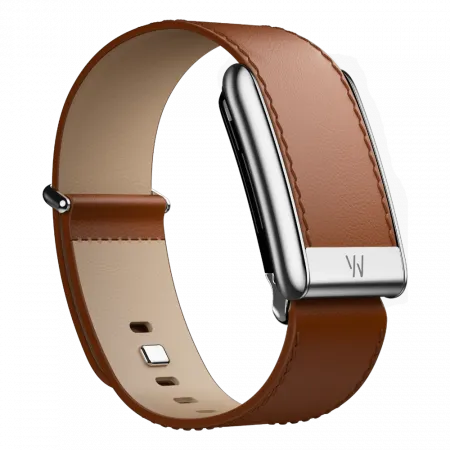 Ремінець Whoop LeatherLuxe Straight Band для Whoop 5.0 Chestnut/Cream with Titanium (S/M)