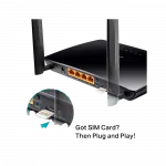 Маршрутизатор TP-LINK Archer MR202 AC750, 4G/LTE, 3xFE LAN, 1xFE LAN/WAN, MESH