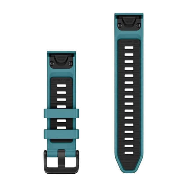 Ремінець QuickFit 20 мм, Turquoise бірюзовий силіконовий (комплект з трьох частин)