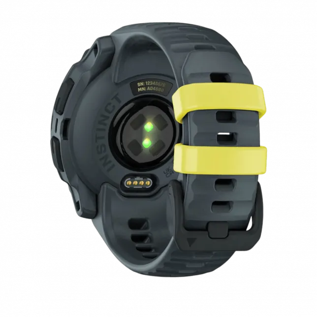 Смарт-годинник Garmin Instinct E 40 мм Electric Lime жовтий з Twilight сірим силіконовим ремінцем