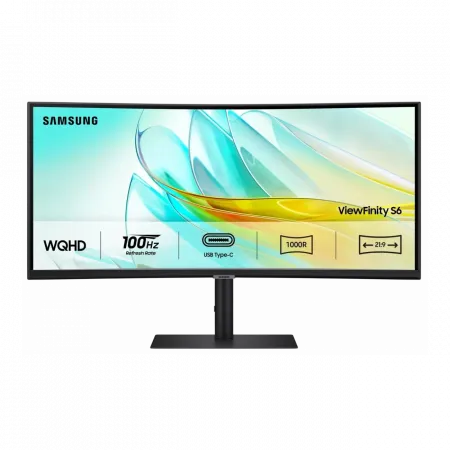 Монітор Samsung 34" S34C650 HDMI, DP, USB, VA, 3440x1440, 21:9, 100Hz, CURVED