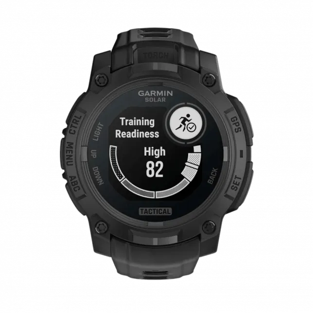 Смарт-годинник Garmin Instinct 3 45 мм, Solar, Tactical Edition Black чорний з чорним силіконовим ремінцем