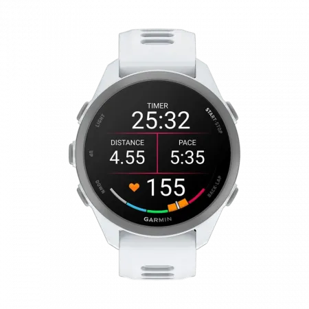 Смарт-годинник Garmin Forerunner 170 Whitestone білий з Whitestone/Cloud Blue білим/блакитним силіконовим ремінцем