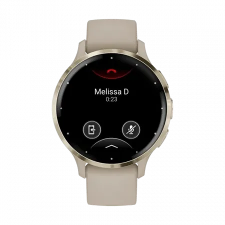 Смарт-годинник Garmin Venu 3S Soft Gold Stainless Steel Bezel з French Gray сірим корпусом та силіконовим ремінцем