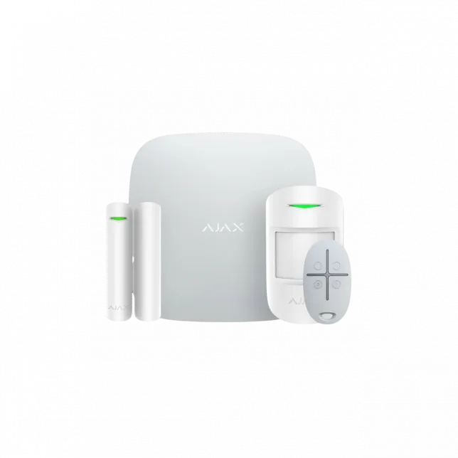Комплект охоронної сигналізації Ajax StarterKit 2, hub2, motionprotect, doorprotect, spacecontrol, jeweller, бездротовий, білий