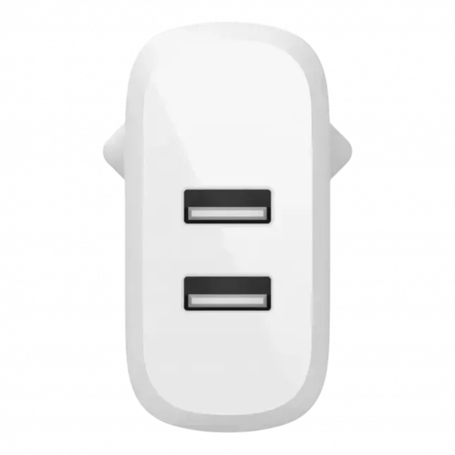 Зарядний пристрій Belkin 24W 2xUSB-A White