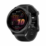 Смарт-годинник Garmin Forerunner 570 47мм Slate Gray Aluminum з Translucent Black чорним силіконовим ремінцем