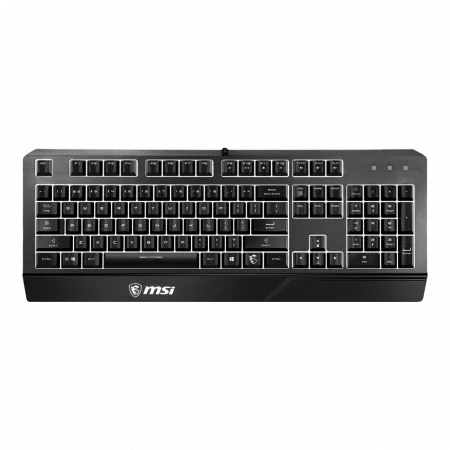 Клавіатура мембранна MSI Vigor GK20 UA 104key, USB-A, EN/UKR/RU, ColorLED, чорний
