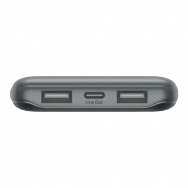 Повербанк Belkin 10000mAh 15W 2xUSB-A/1xUSB-C, Gray