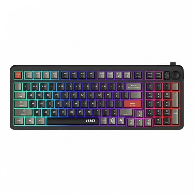 Клавіатура мембранна MSI FORGE GK110 UA 98key, USB-A, EN/UKR/RU, LED, чорний