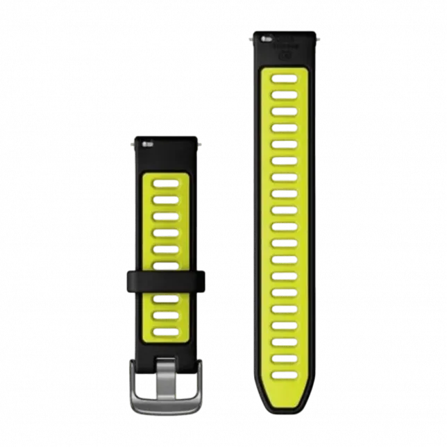 Ремінець Quick Release 18 мм, Black/Amp Yellow чорний/жовтий, Slate застібка, силіконовий