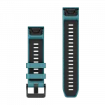 Ремінець QuickFit 22 мм, Turquoise бірюзовий силіконовий (комплект з трьох частин)