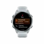 Смарт-годинник Garmin Forerunner 570 42мм Cloud Blue Aluminum з Translucent Whitestone/Cloud Blue білим силіконовим ремінцем